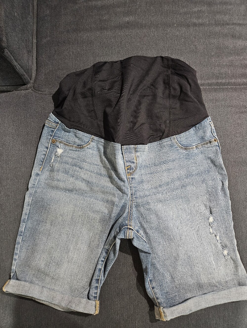 Maternity Bermuda Jean Shorts